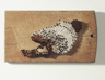 Untitled Mom, 1995, embroidery strings and nails on wooden cutting board, 12.5 x 22 x 2 cm