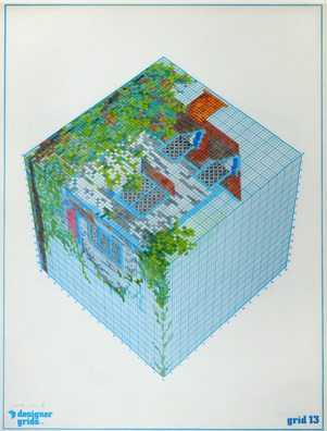 ללא כותרת, 2008, טושים על נייר מילימטרי, 56 x‏ 70 ס"מ