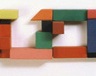 Happyending, 2000, acrylic on toy bricks, 10 x 45 x 8 cm